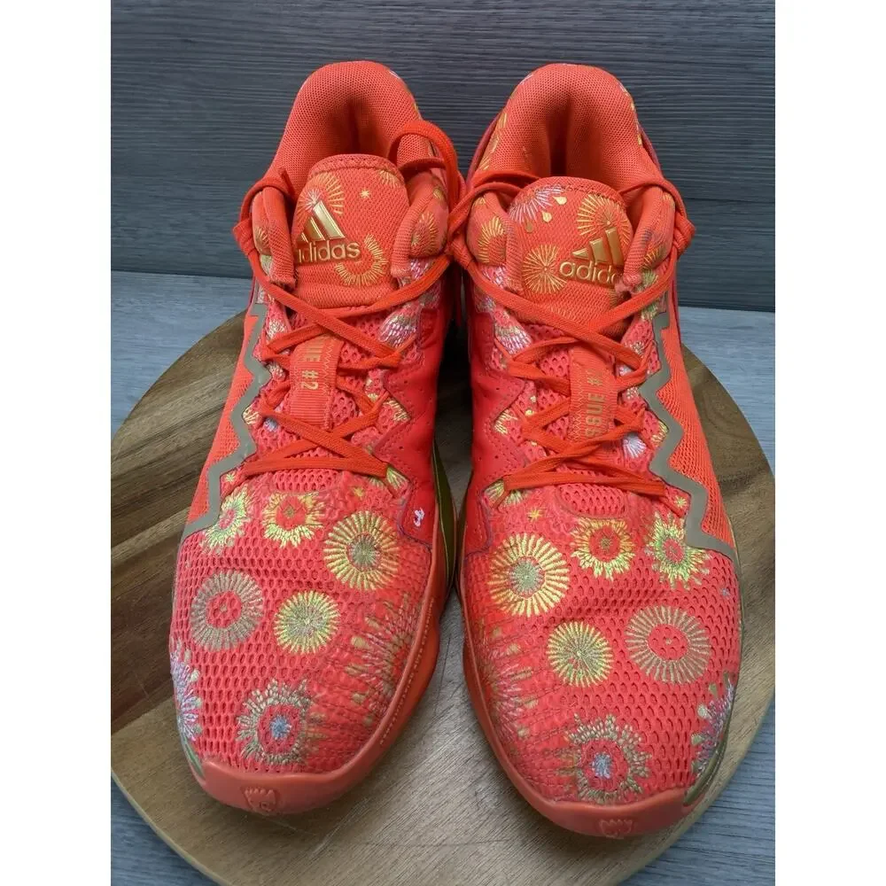 Adidas D.O.N. Issue 2 GCA Sneakers With Vibrant Firework Pattern. Men’s 10.5